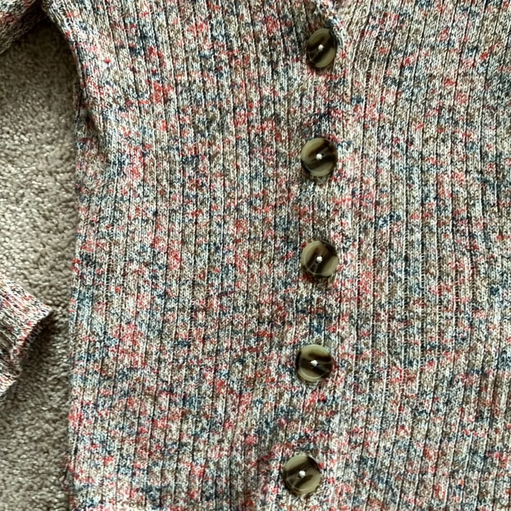 Madewell cardigan. Marled colors. Beige orange and green. Excellent condition - Picture 4 of 5